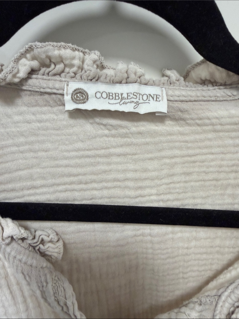 Cream Ruffled Button-Down Shirt - Cream - Picture 2 of 3